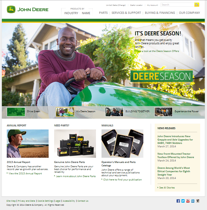 Deere US Homepage