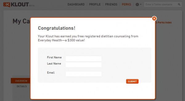 Klout Perks