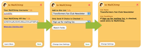 marketing automation example screenshot mailchimp