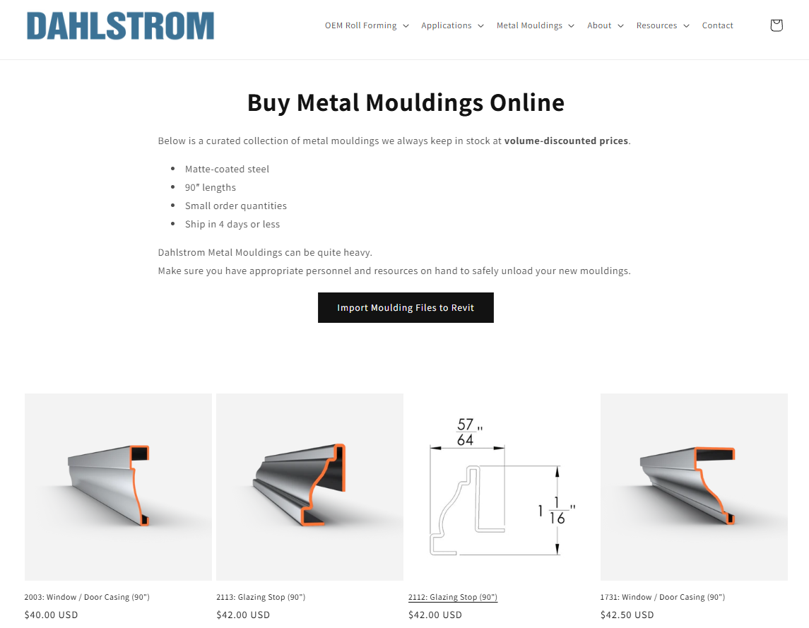 Dahlstrom product page