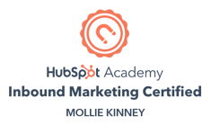 Inbound Marketing:  HubSpot Academy Certification Badge