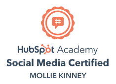 Social Media:  HubSpot Academy Certification Badge