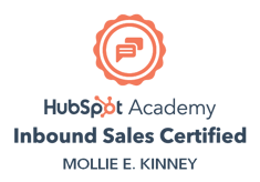 Inbound Sales:  HubSpot Academy Certification Badge