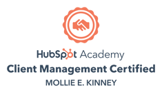 Client Management:  HubSpot Academy Certification Badge