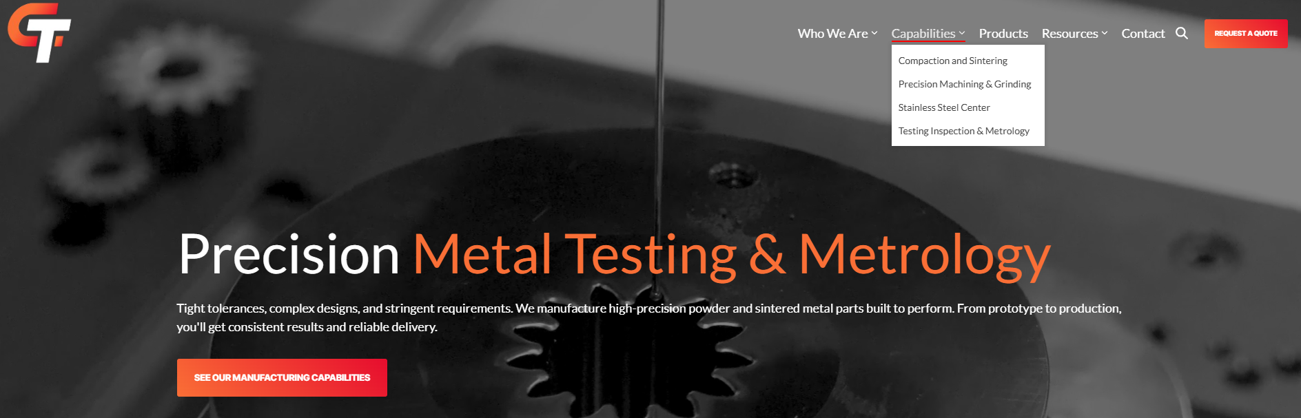 Comtec Manufacturing homepage