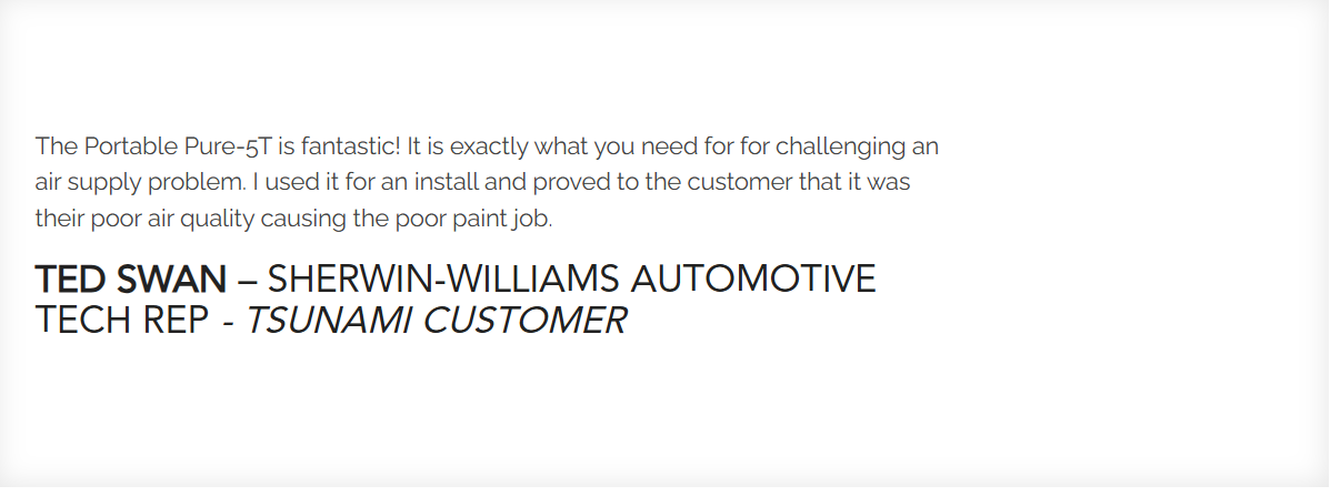 Tsunami customer review