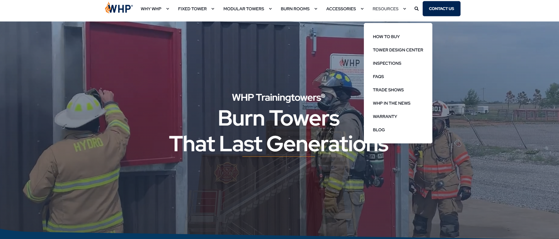 WHP Trainingtowers homepage